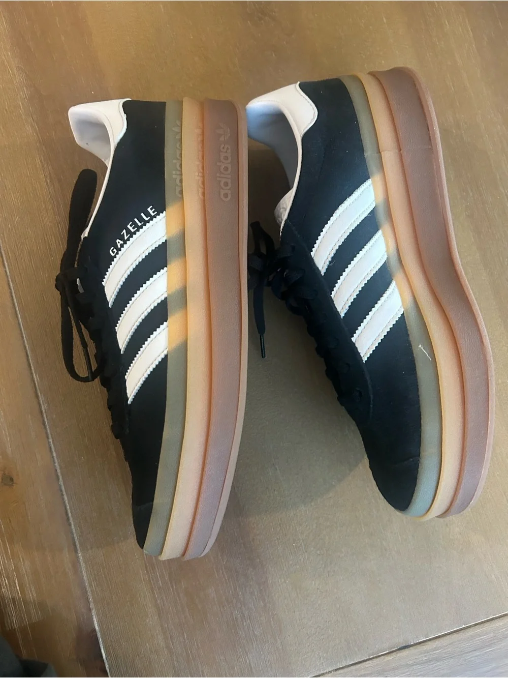 adidas Gazelle Men’s Black, White & Gum Low-Top Sneakers